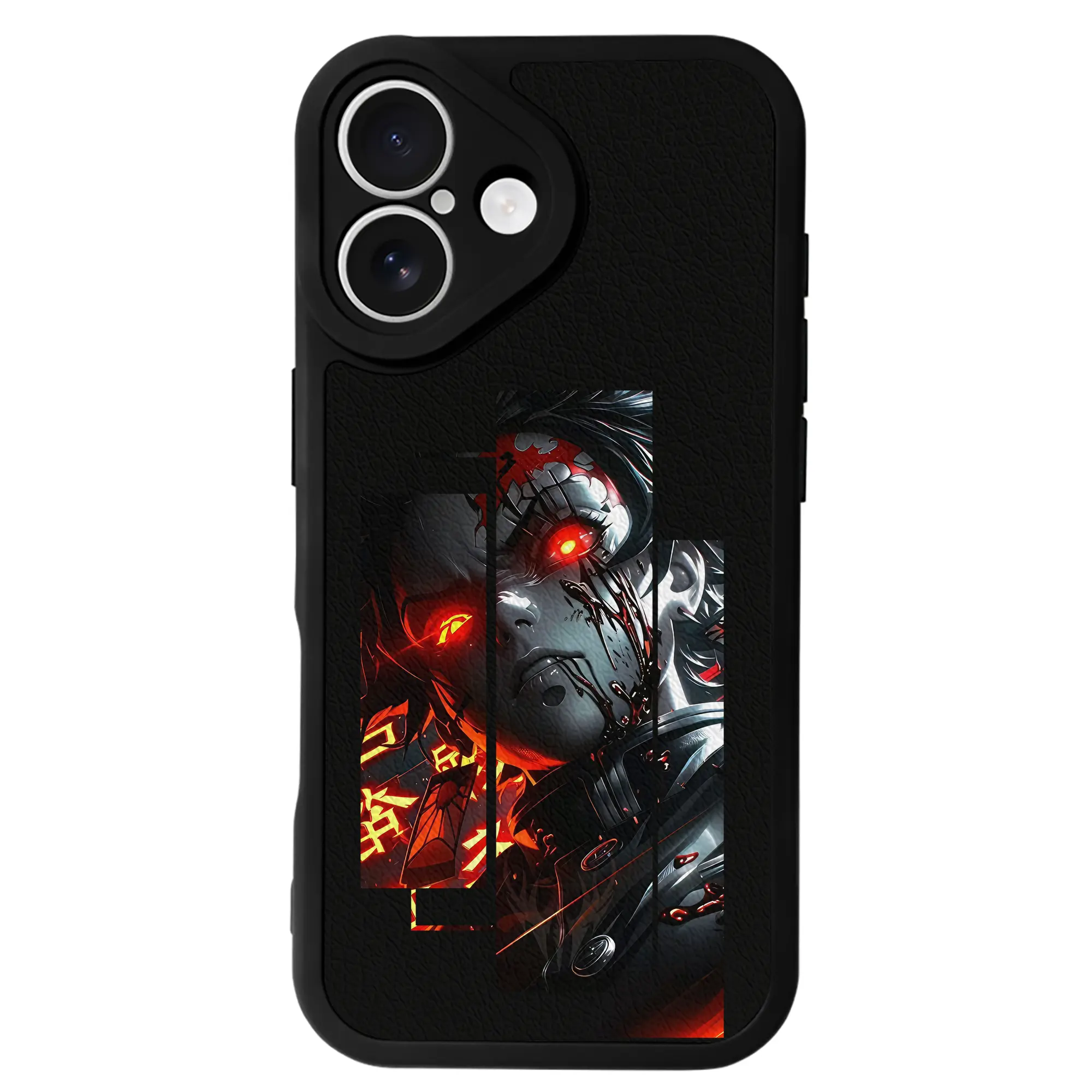 鬼滅の刃 グッズ,竈門 炭治郎 - IPhone 16シリーズ対応 ・ シリコンスマホケース ・ レザー調 ・ 高精度フィット ・ 耐衝撃 ・ ワイヤレス充電対応 ・ 精密カット